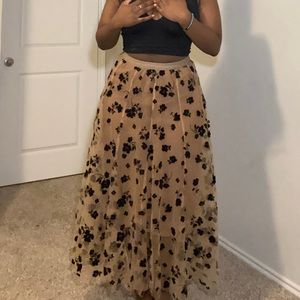 Long Floral Skirt